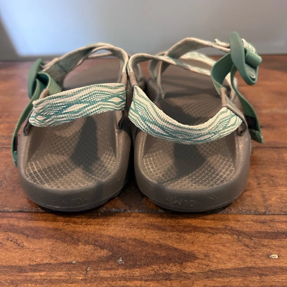 Chaco Z1 Classic w/Green w/Gray Sole Active Outdoor Hiking Water Sandals.Size 10 - Picture 7 of 8